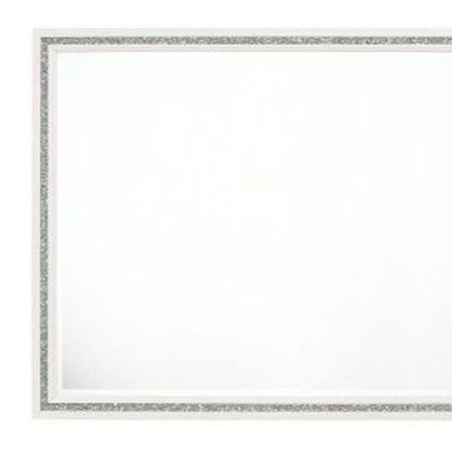35" White Wood Framed Mounted Dresser Mirror HomeRoots