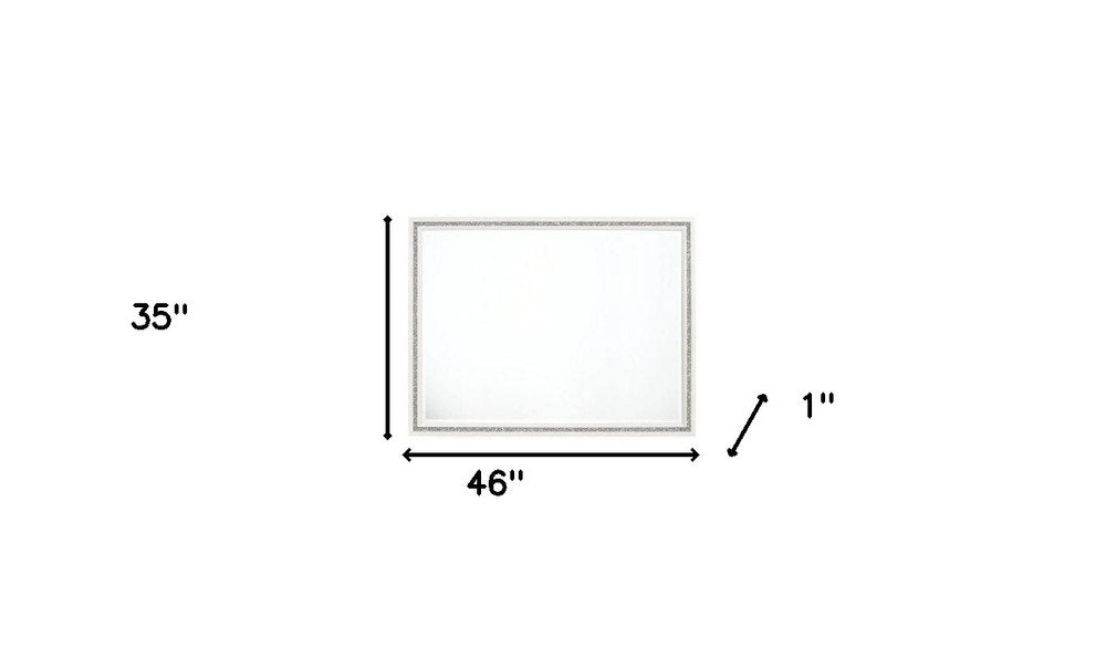 35" White Wood Framed Mounted Dresser Mirror HomeRoots