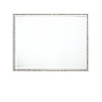 35" White Wood Framed Mounted Dresser Mirror HomeRoots