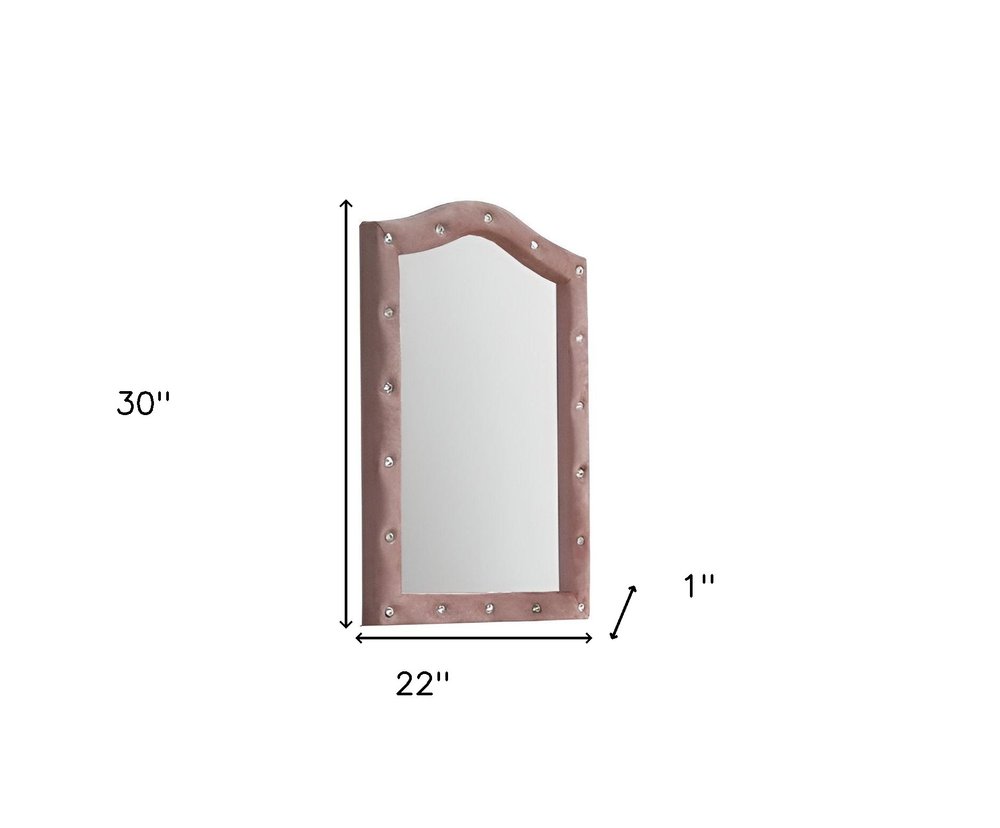 30" Pink Abstract Wood Framed Mounted Dresser Mirror HomeRoots