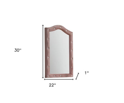 30" Pink Abstract Wood Framed Mounted Dresser Mirror HomeRoots