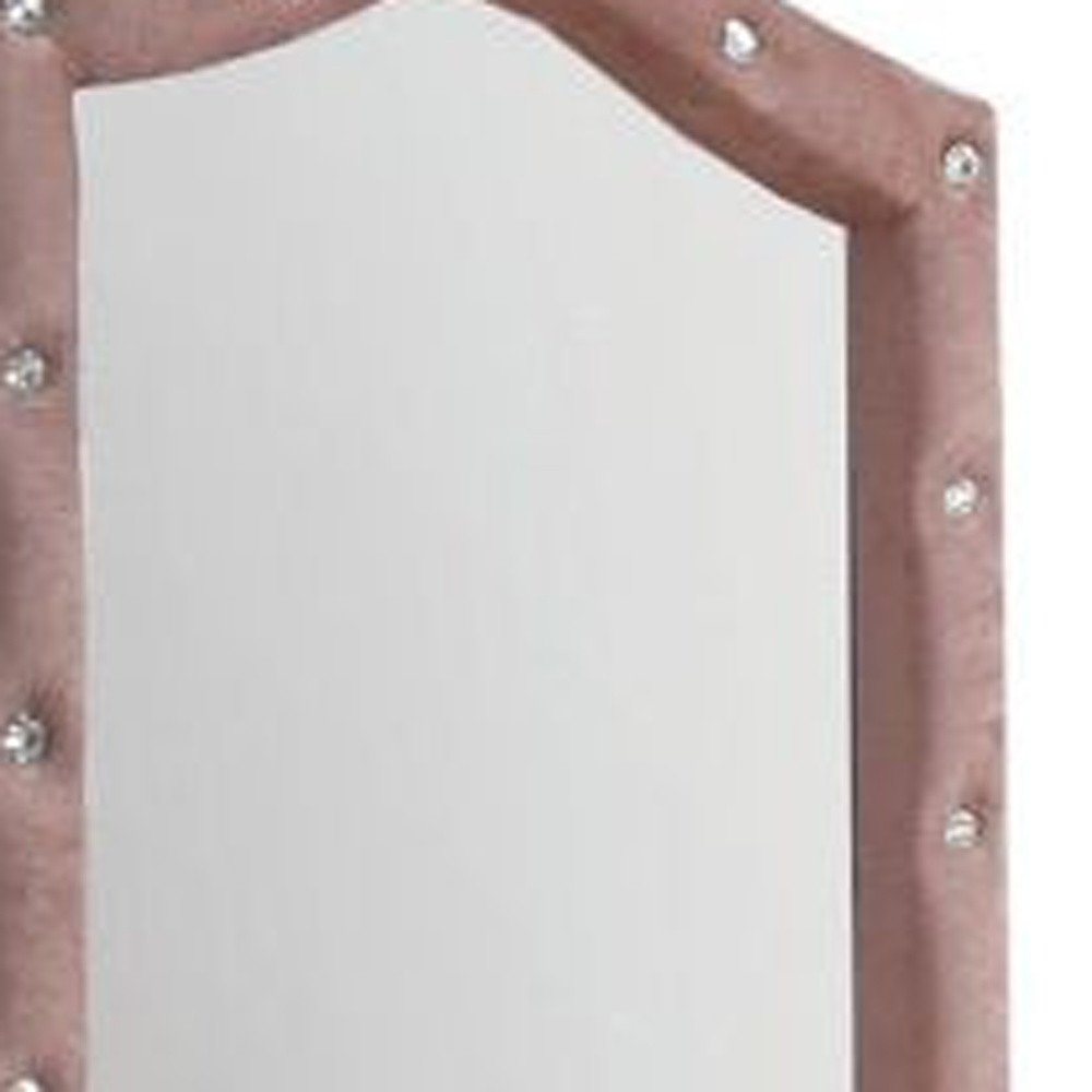 30" Pink Abstract Wood Framed Mounted Dresser Mirror HomeRoots
