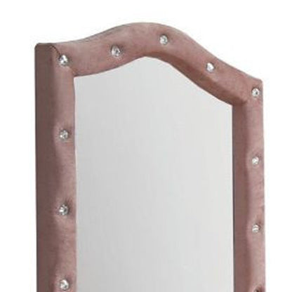 30" Pink Abstract Wood Framed Mounted Dresser Mirror HomeRoots