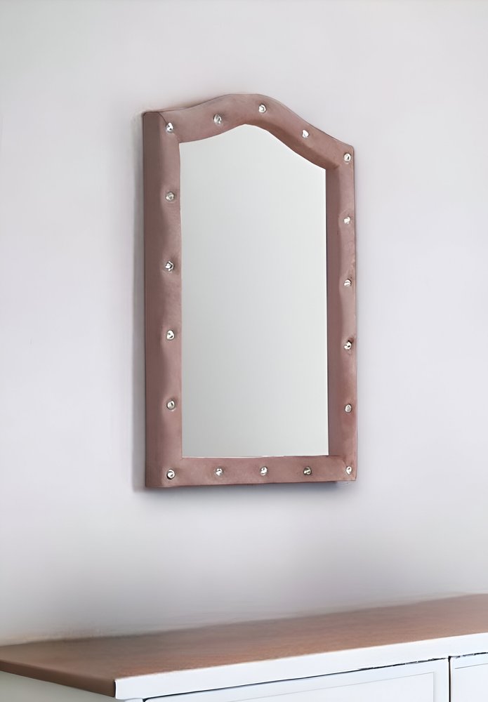 30" Pink Abstract Wood Framed Mounted Dresser Mirror HomeRoots