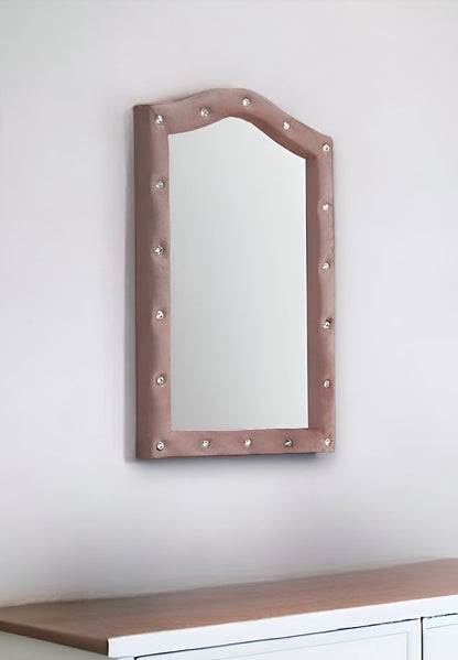 30" Pink Abstract Wood Framed Mounted Dresser Mirror HomeRoots