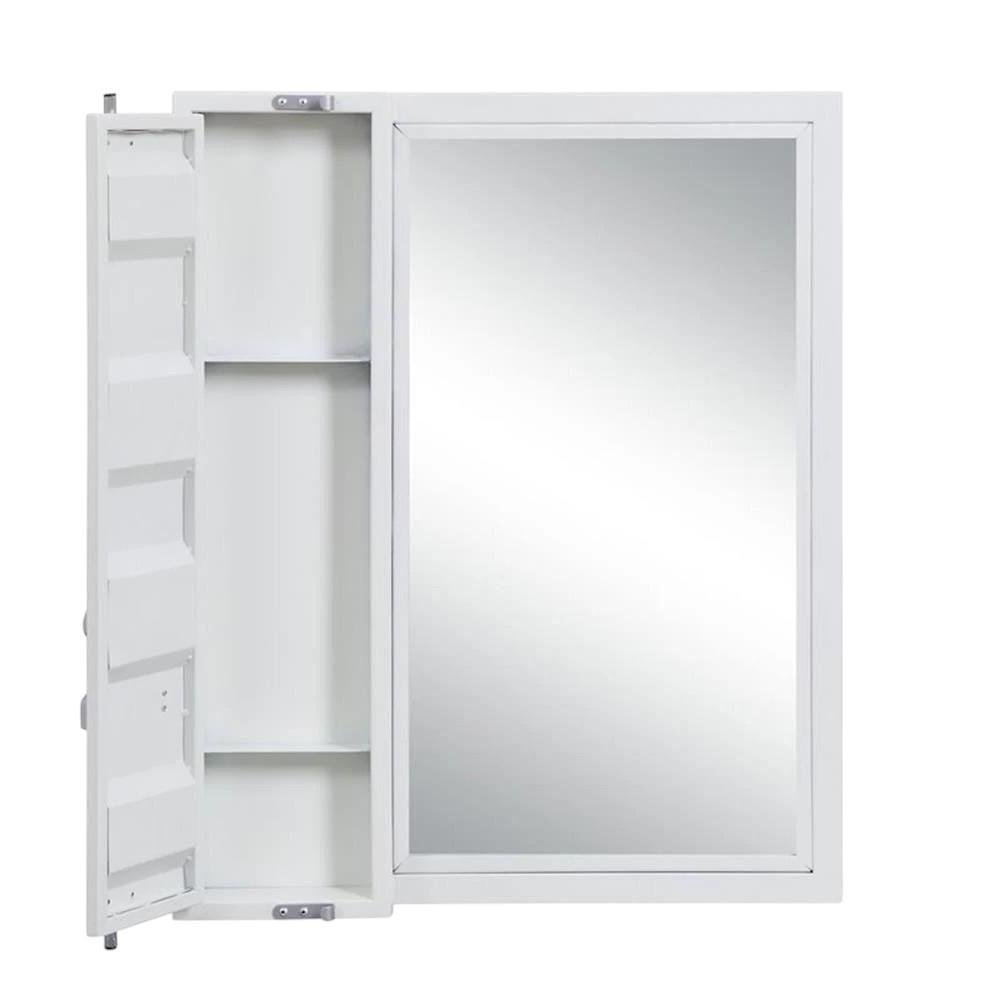 32" White Metal Framed Mounted Dresser Mirror HomeRoots
