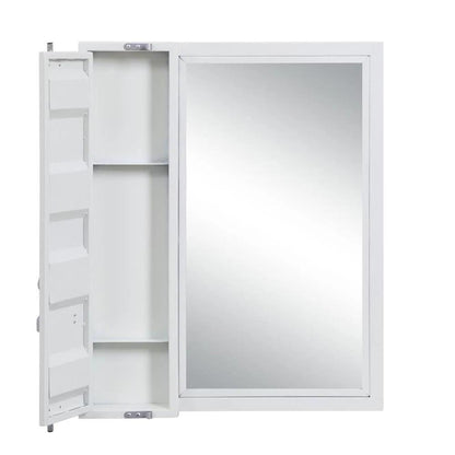 32" White Metal Framed Mounted Dresser Mirror HomeRoots