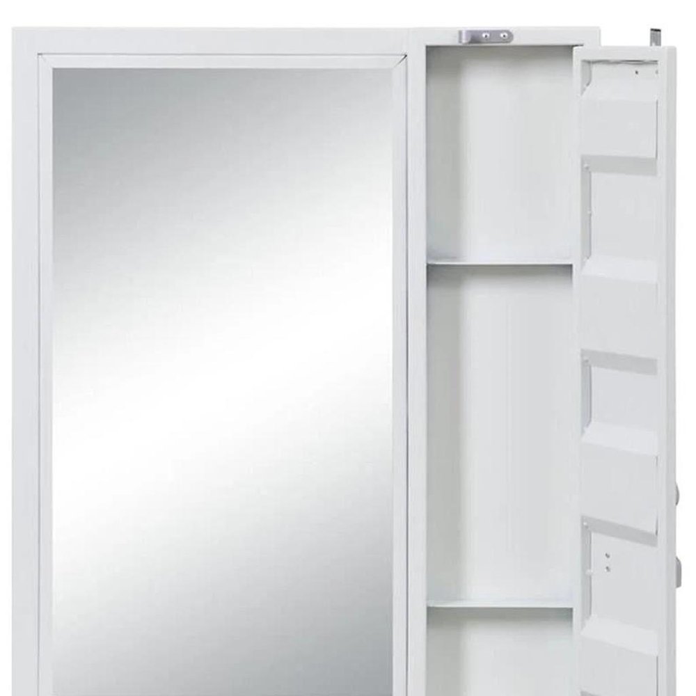 32" White Metal Framed Mounted Dresser Mirror HomeRoots