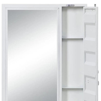 32" White Metal Framed Mounted Dresser Mirror HomeRoots