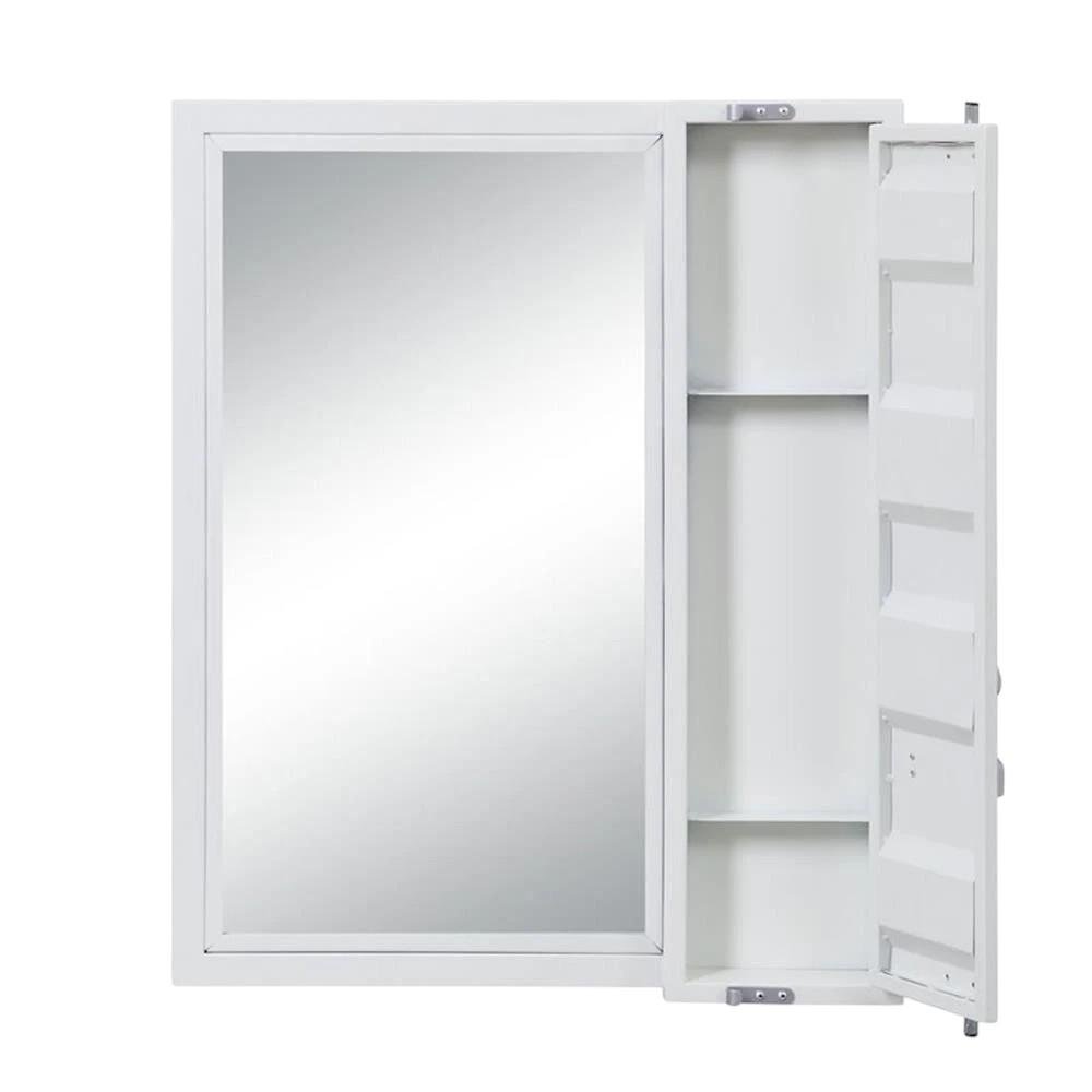 32" White Metal Framed Mounted Dresser Mirror HomeRoots