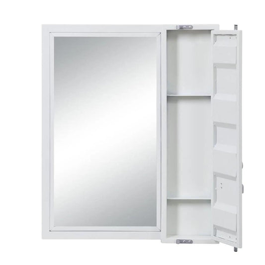 32" White Metal Framed Mounted Dresser Mirror HomeRoots