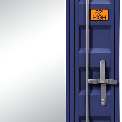 32" Blue Metal Framed Dresser Mirror HomeRoots