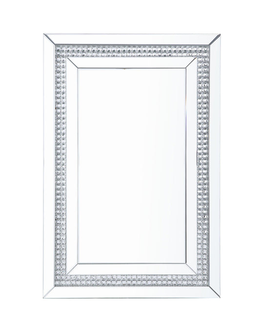 47" Faux Ice Cube Crystals Wall Mounted Accent Mirror - FurniFindUSA