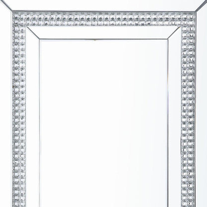 47" Faux Ice Cube Crystals Wall Mounted Accent Mirror - FurniFindUSA