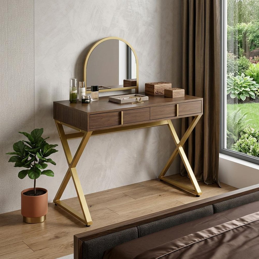 42" Vanity Table with Mirror HomeRoots