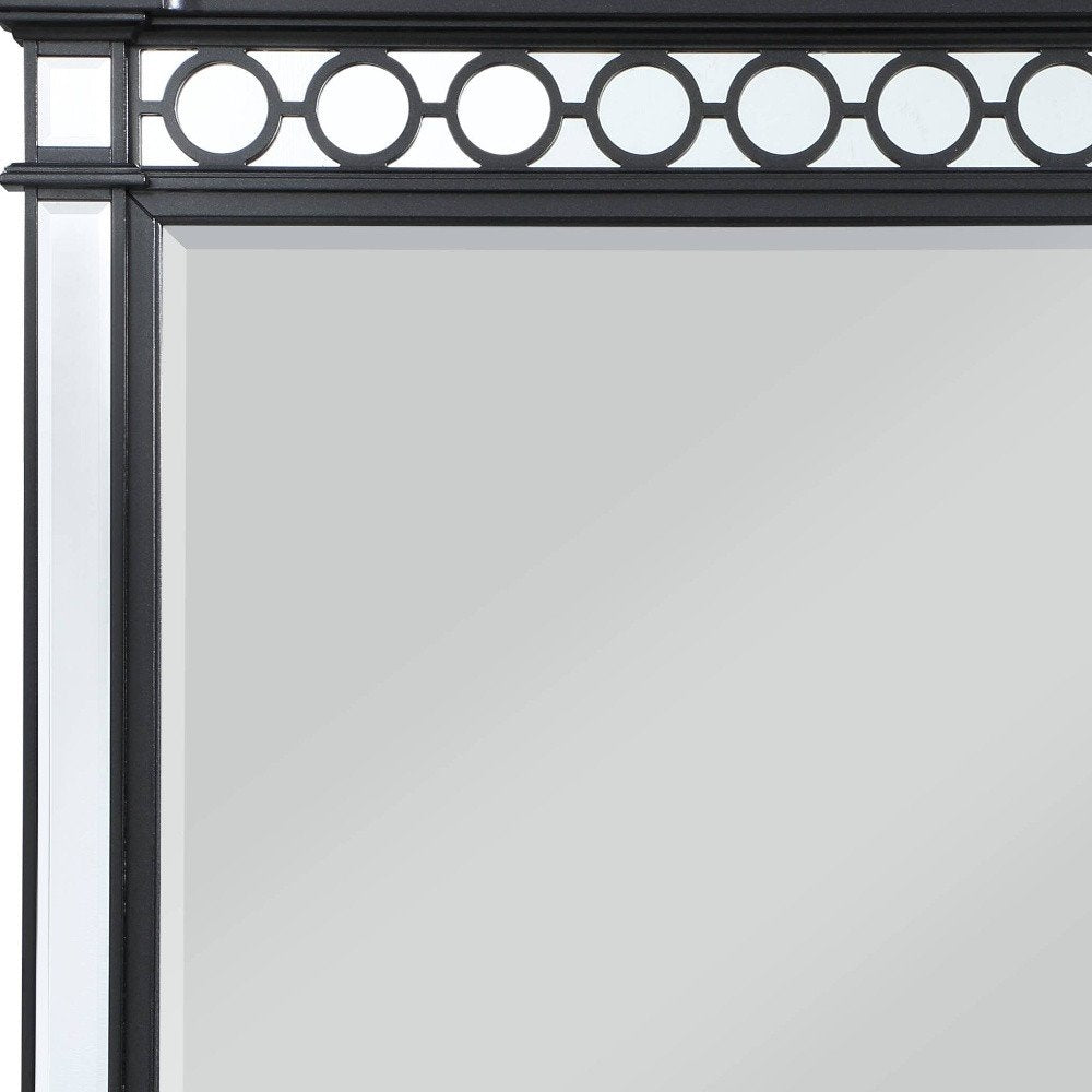 42" Gunmetal Wood Framed Mounted Dresser Mirror HomeRoots
