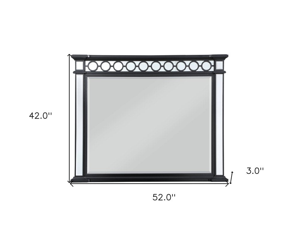 42" Gunmetal Wood Framed Mounted Dresser Mirror HomeRoots