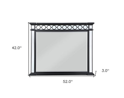 42" Gunmetal Wood Framed Mounted Dresser Mirror HomeRoots
