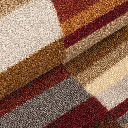 2' X 3' Gray Beige And Red Indoor Outdoor Area Rug HomeRoots
