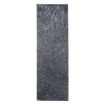 8' Gray Distressed Shag Runner Area Rug - 32.4" (H) x 96.0" (W) x 1.69" (D)