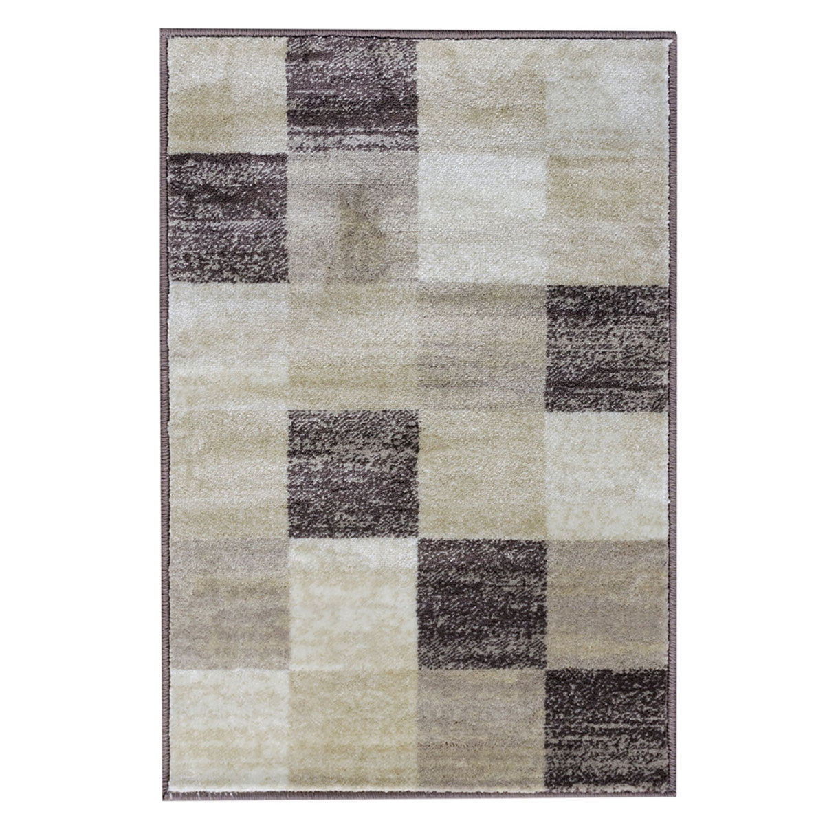 2' X 3' Beige Geometric Power Loom Stain Resistant Area Rug - 48.0" (L) x 48.0" (W) x 0.43" (H)