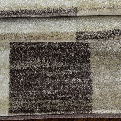 2' X 3' Beige Geometric Power Loom Stain Resistant Area Rug - 48.0" (L) x 48.0" (W) x 0.43" (H)