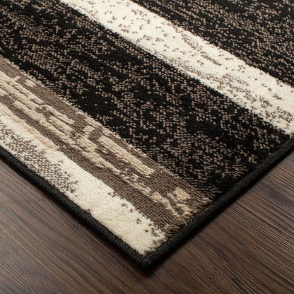 2' X 3' Chocolate Patchwork Power Loom Stain Resistant Area Rug - 47.24" (L) x 47.24" (W) x 0.43" (H)