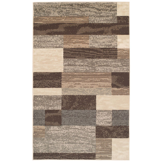 9' X 12' Slate Patchwork Power Loom Stain Resistant Area Rug - 108.0" (H) x 144.0" (W) x 0.31" (D)