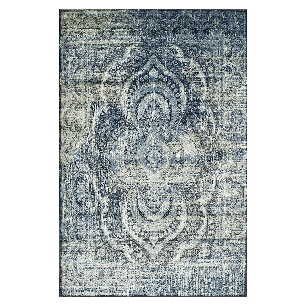 8' X 10' Taupe Abstract Power Loom Distressed Stain Resistant Area Rug - 96.0" (H) x 120.0" (W) x 0.39" (D)