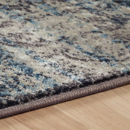 8' X 10' Taupe Abstract Power Loom Distressed Stain Resistant Area Rug - 96.0" (H) x 120.0" (W) x 0.39" (D)