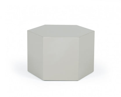 9" Light Gray Wood End Table