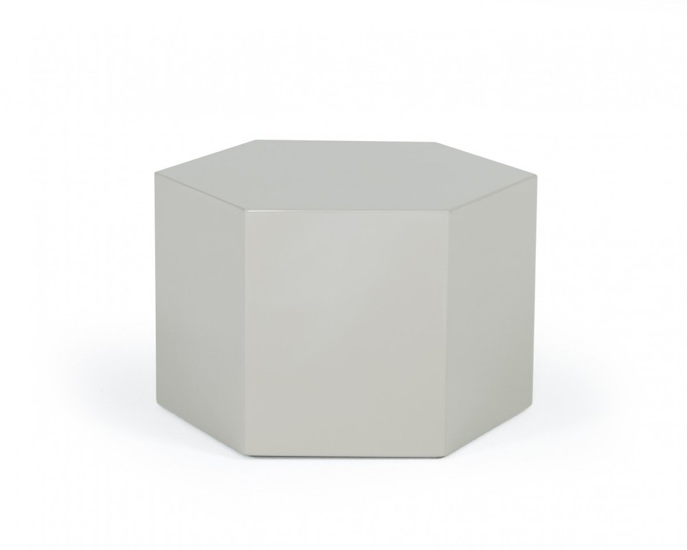 9" Light Gray Wood End Table HomeRoots
