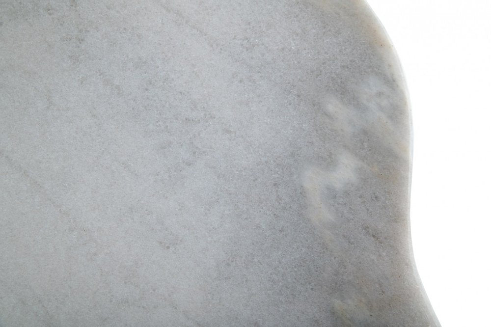 15" Black And White Marble Free Form End Table HomeRoots