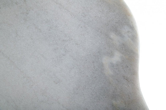15" Black And White Marble Free Form End Table HomeRoots