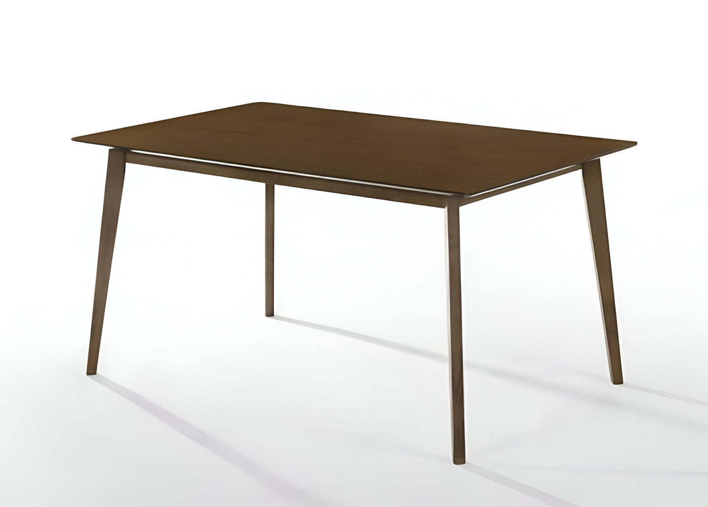 59" Brown Solid Wood Dining Table