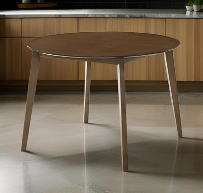 42" Brown Wood Round Top Dining Table HomeRoots