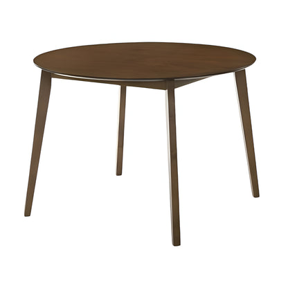 42" Brown Wood Round Top Dining Table