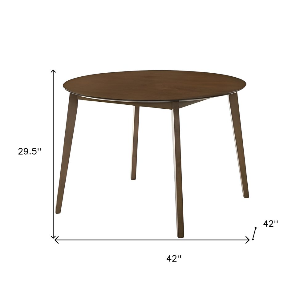 42" Brown Wood Round Top Dining Table HomeRoots