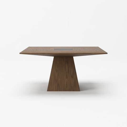 59" Walnut Square Solid Manufactured Wood Dining Table HomeRoots