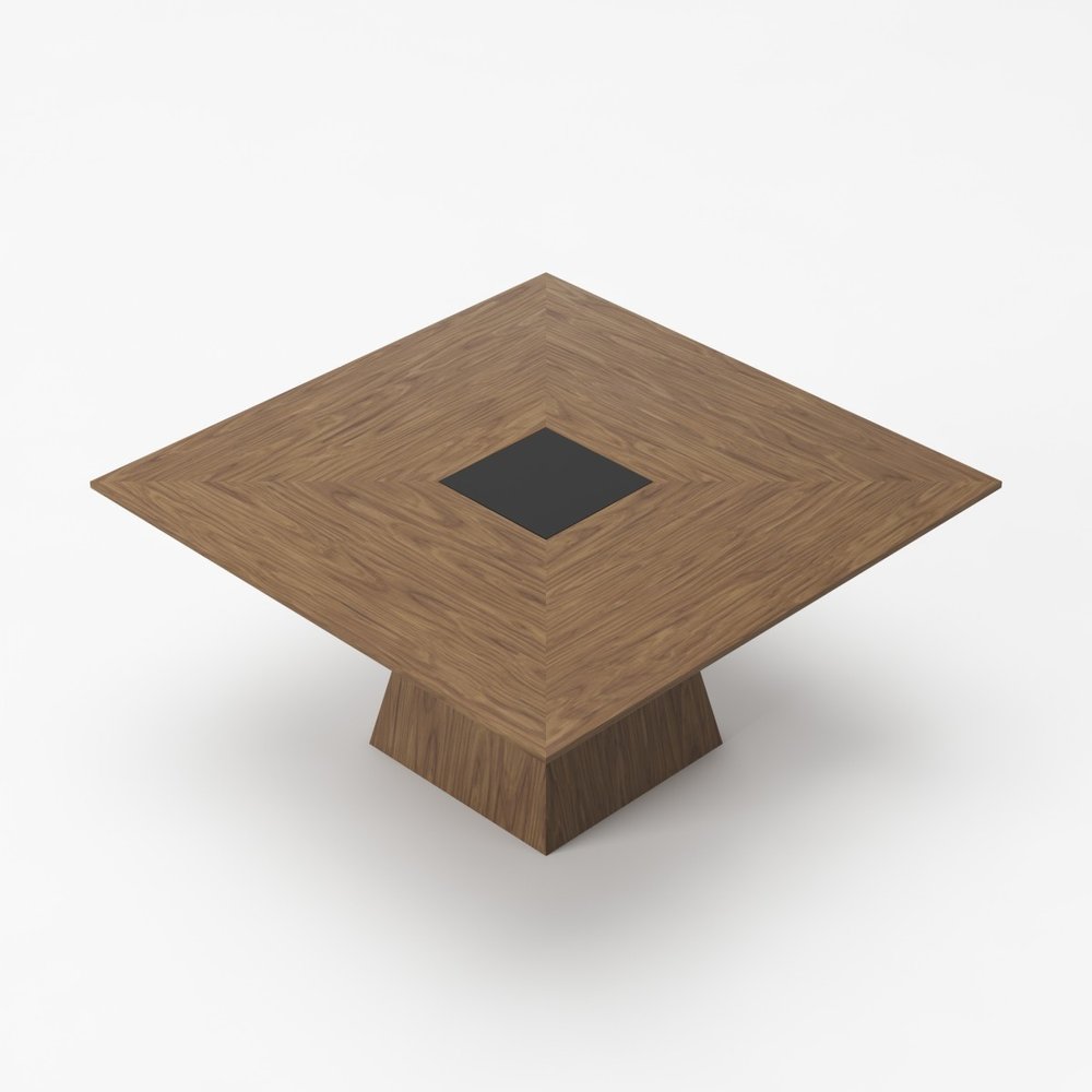 59" Walnut Square Solid Manufactured Wood Dining Table HomeRoots