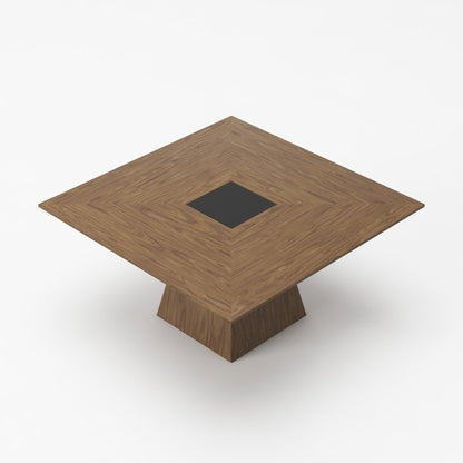 59" Walnut Square Solid Manufactured Wood Dining Table HomeRoots