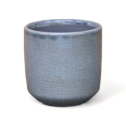 Gray Ceramic 44 Ounce Crackle Mosaic Round Distressed Pot Planter HomeRoots