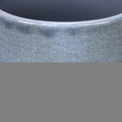 Gray Ceramic 44 Ounce Crackle Mosaic Round Distressed Pot Planter HomeRoots