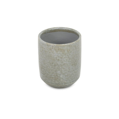 Gray Ceramic 20 Ounce Crackle Mosaic Round Distressed Pot Planter HomeRoots