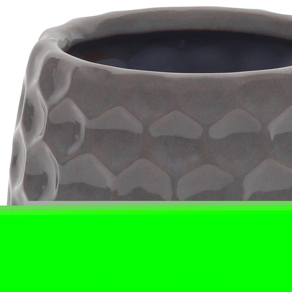Gray Ceramic 15 Ounce Round Distressed Pot Planter HomeRoots