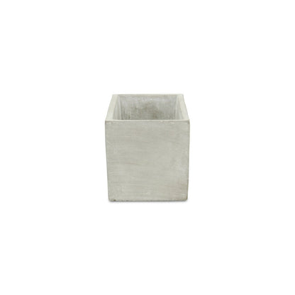 9" Light Gray Cement Indoor Outdoor Rectangular Pot Planter HomeRoots