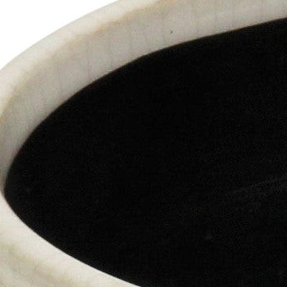 Off White Ceramic 42 Ounce Dotted Round Distressed Pot Planter HomeRoots