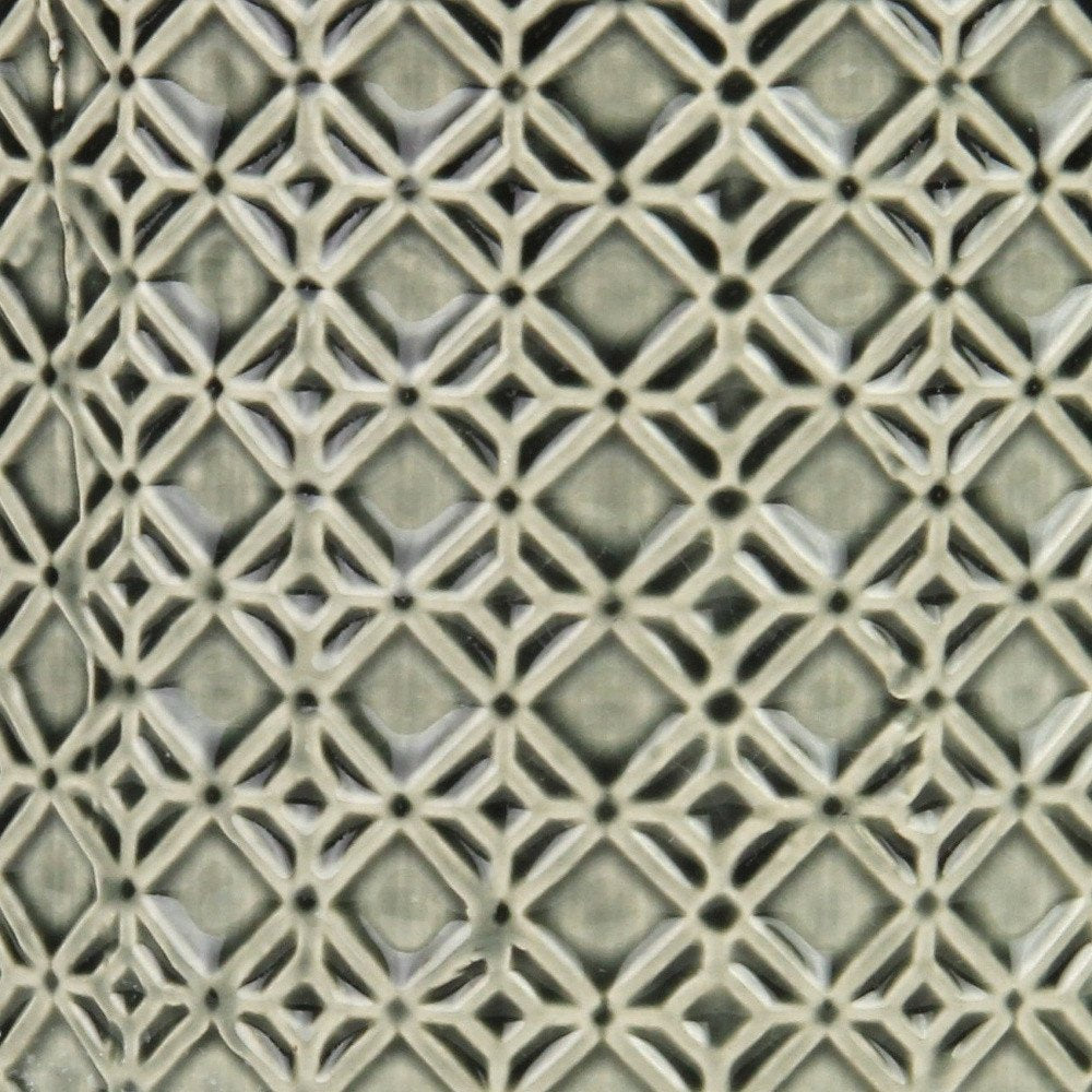 6" Gray Geometric Ceramic Indoor Outdoor Round Pot Planter HomeRoots