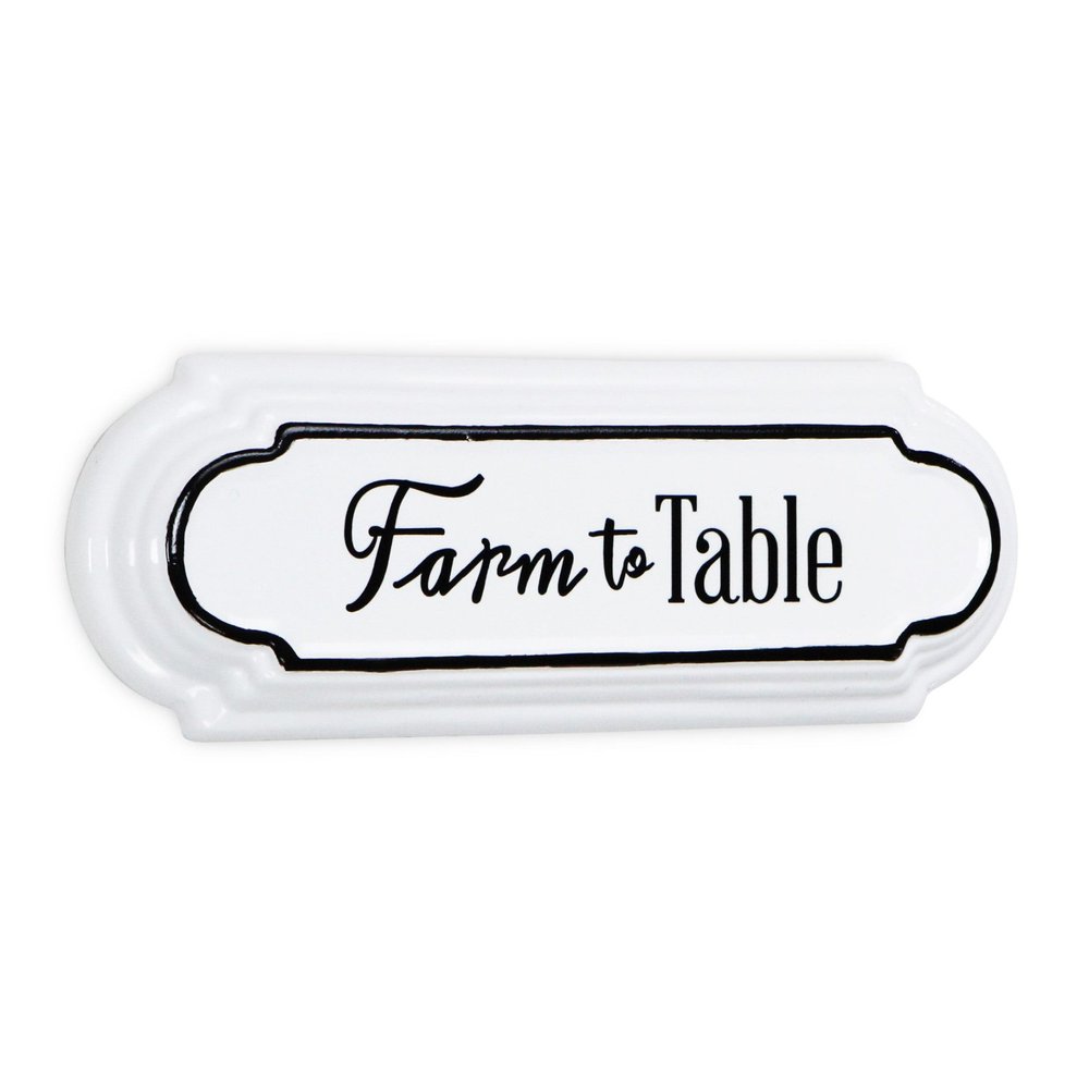 5" X 14" Black And White Farm To Table Metal Wall Decor — view 2