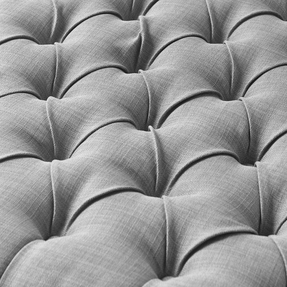 36" Gray Velvet Storage Ottoman HomeRoots